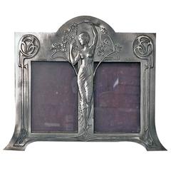 Rare W.M.F Art Nouveau Double Photograph Frame, Germany, circa 1900 9