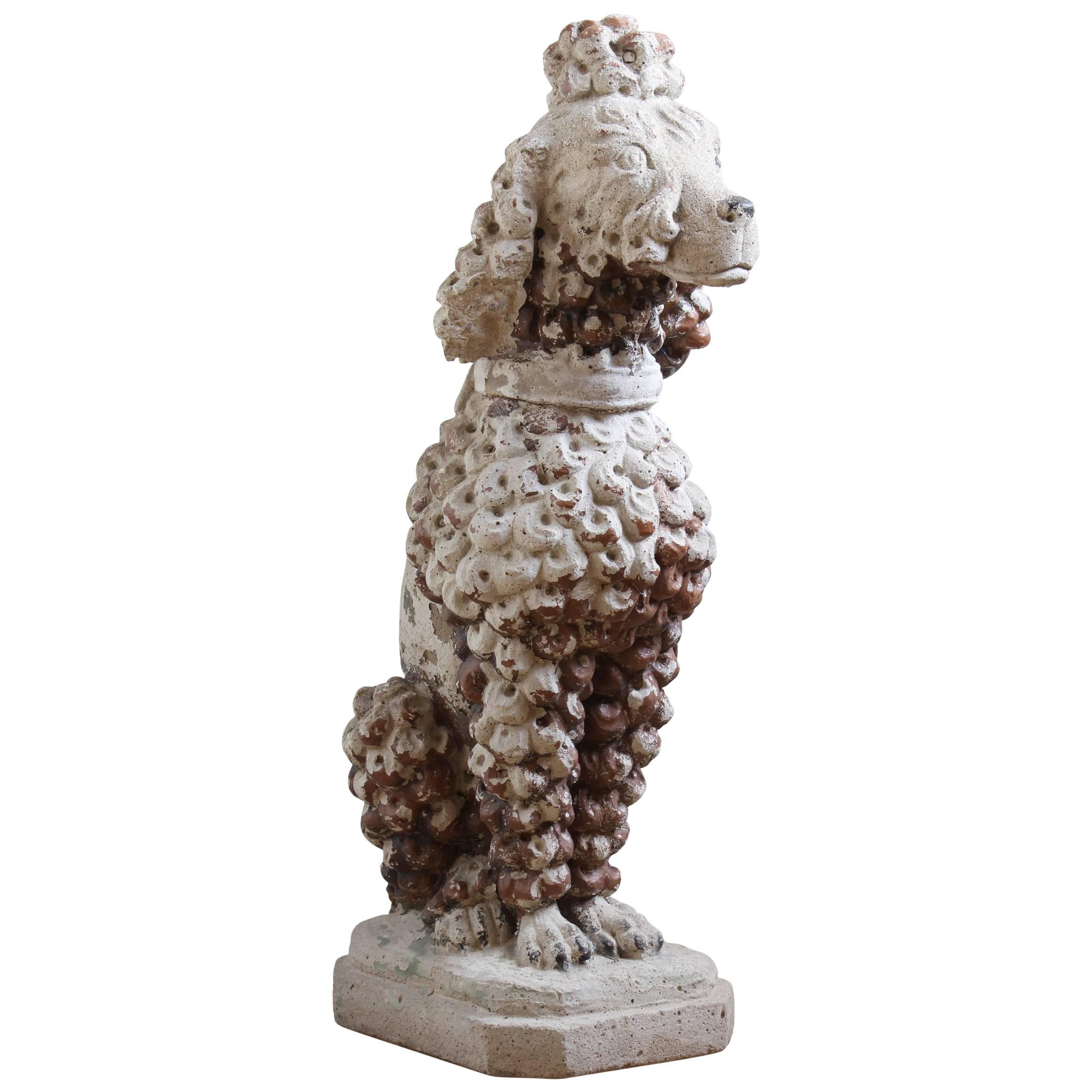 Concrete Poodle - 2 For Sale on 1stDibs | large concrete poodle statue, cement  poodle statues, poodle garden ornaments