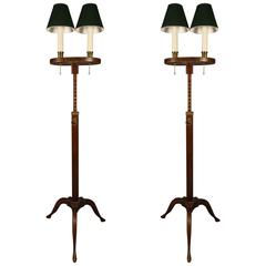 Pair of Colonial Revival Adjustable Floor Lamps 2