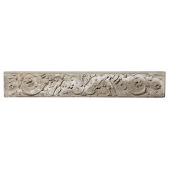 Large Antique Italian Renaissance Style Stone Frieze