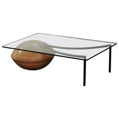 Vintage Geometric Glass Coffee Table From France, Circa 1960