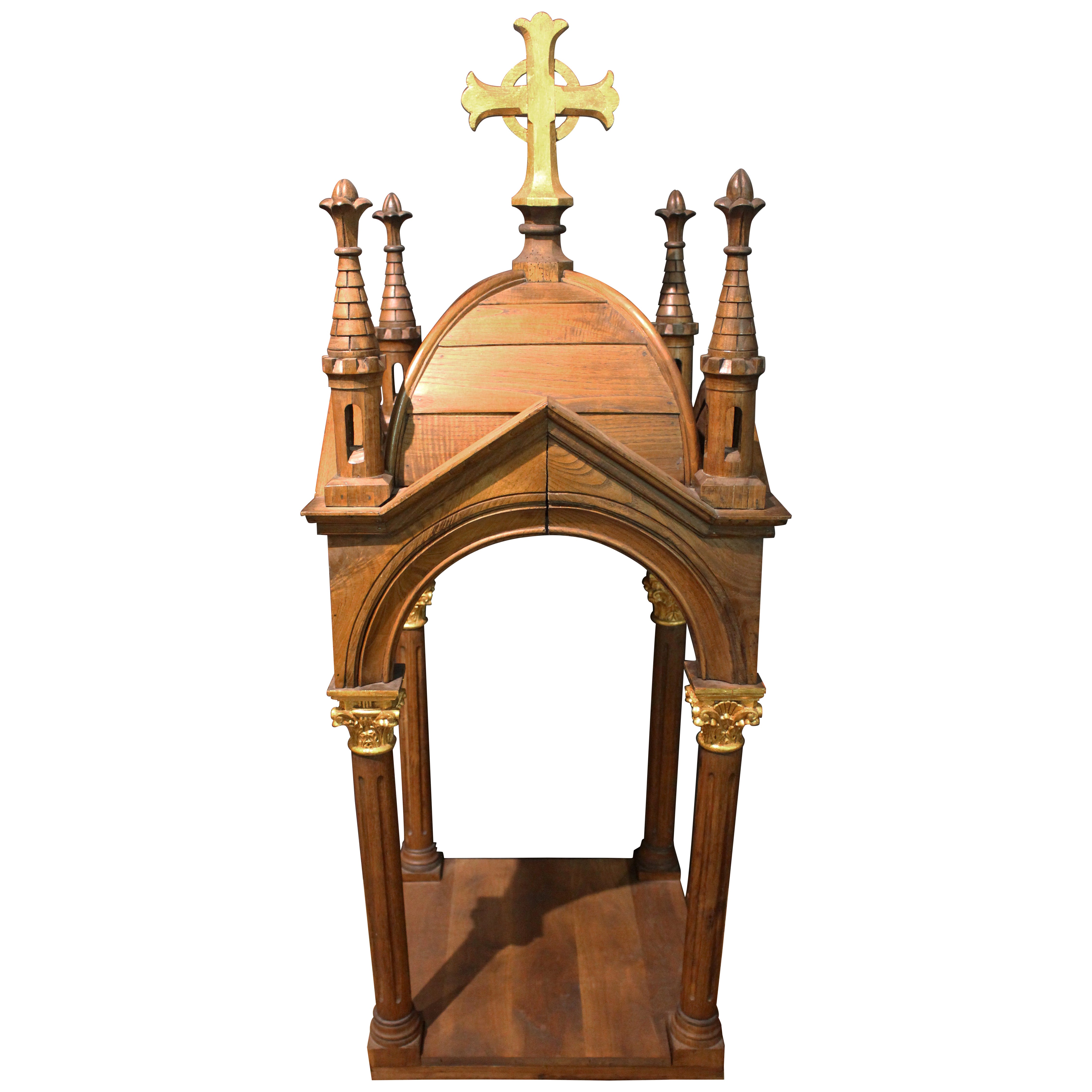 Circa 1880 French Gothic Style Baldachin or Statuary Niche