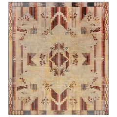 Doris Leslie Blau Vintage French Art Deco Handwoven Wool Rug