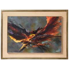 Bird Fury Painting by Leonardo Nierman, circa 1966 8