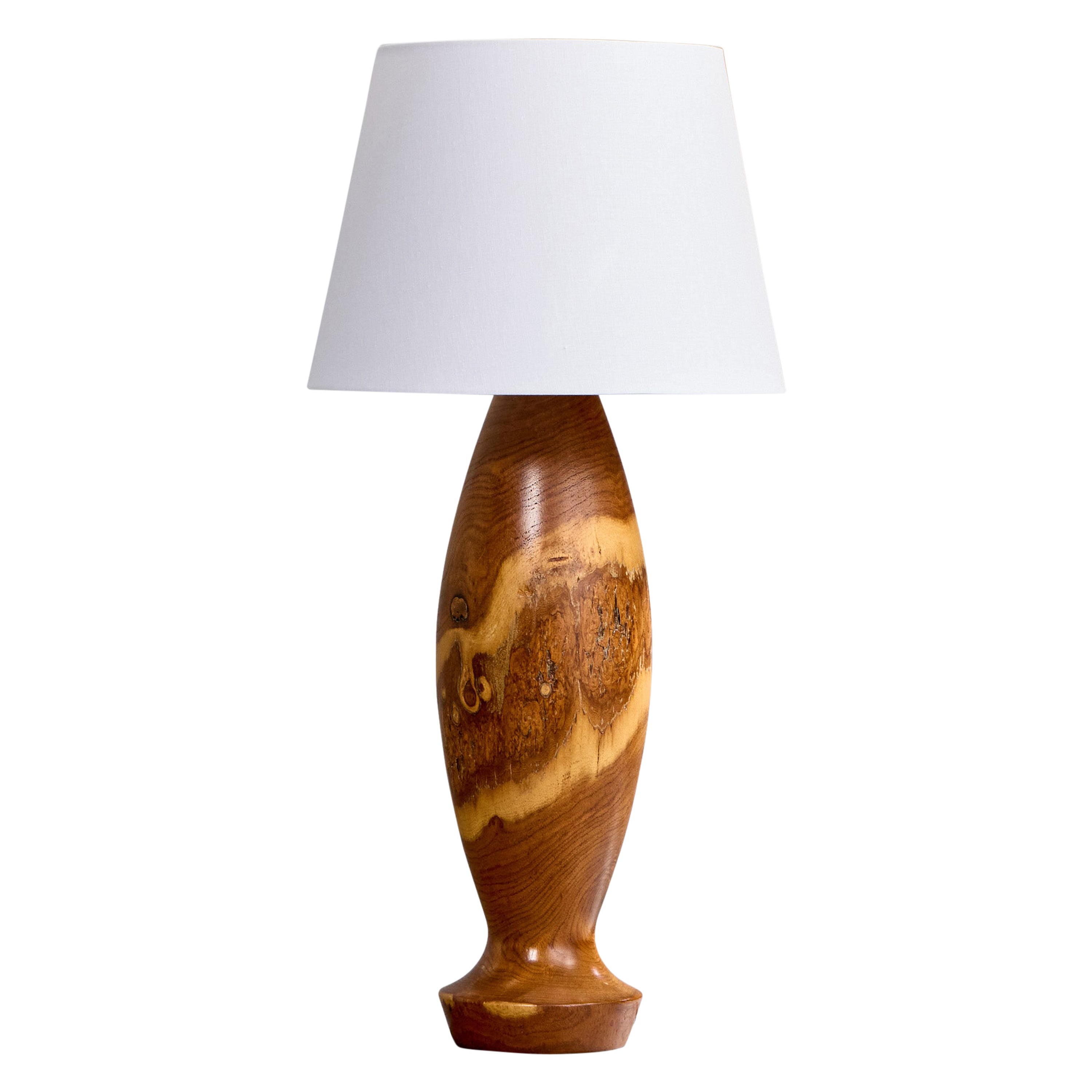 Amerikanische Designerin, Tischlampe, Holz, USA, 1950er Jahre