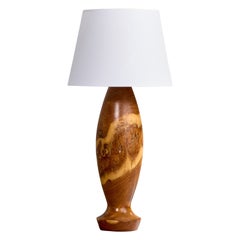 Amerikanische Designerin, Tischlampe, Holz, USA, 1950er Jahre