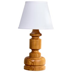 Stig Johnsson, Table Lamp, Pine, Sweden, 1970s