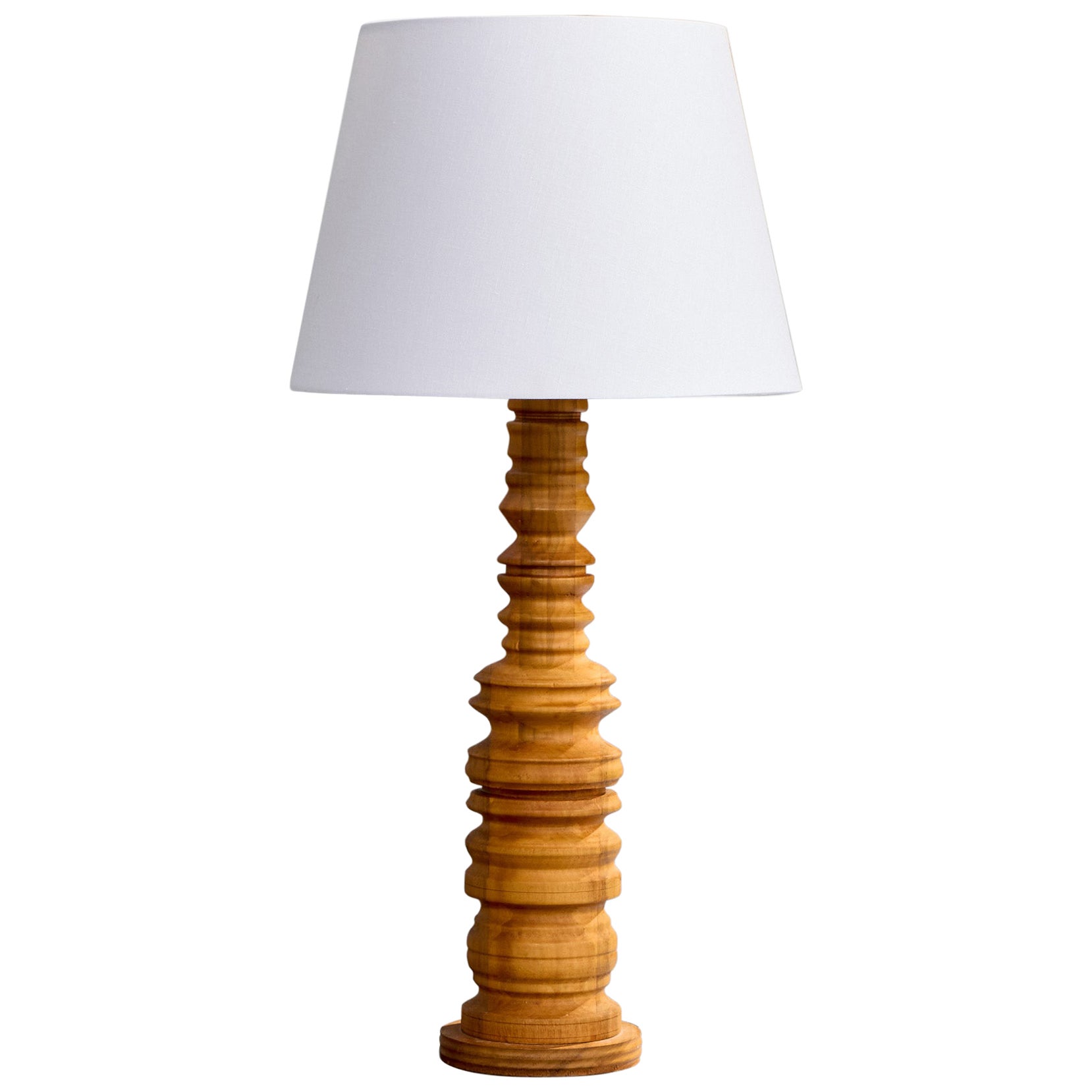 Amerikanische Designerin, Tischlampe, Hickory, USA, 1960er Jahre