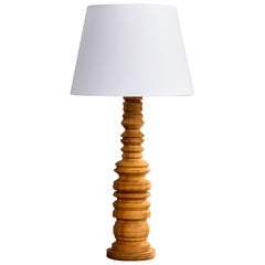 Amerikanische Designerin, Tischlampe, Hickory, USA, 1960er Jahre
