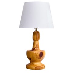 Amerikanische Designerin, Tischlampe, Hickory, USA, 1950er Jahre