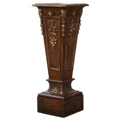 Early 20th Century French Carved Pine and Partial Gilt Pedestal Table