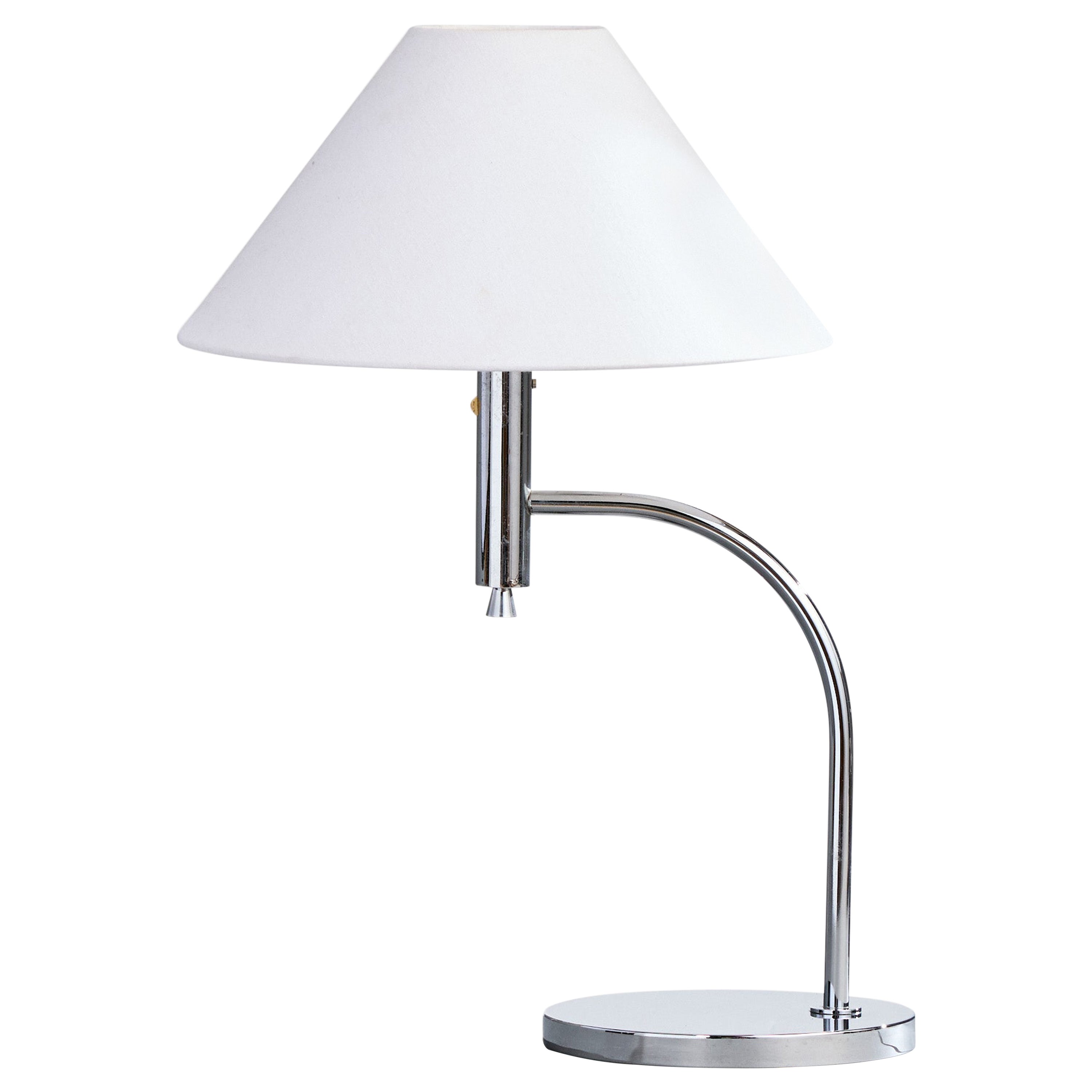 Bergboms, Table Lamp, Chrome, Sweden, 1970s