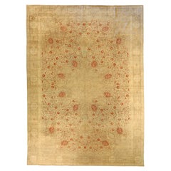 Tapis Persan Tabriz Over Size - Laine Brown Ivory Red Design - 75863
