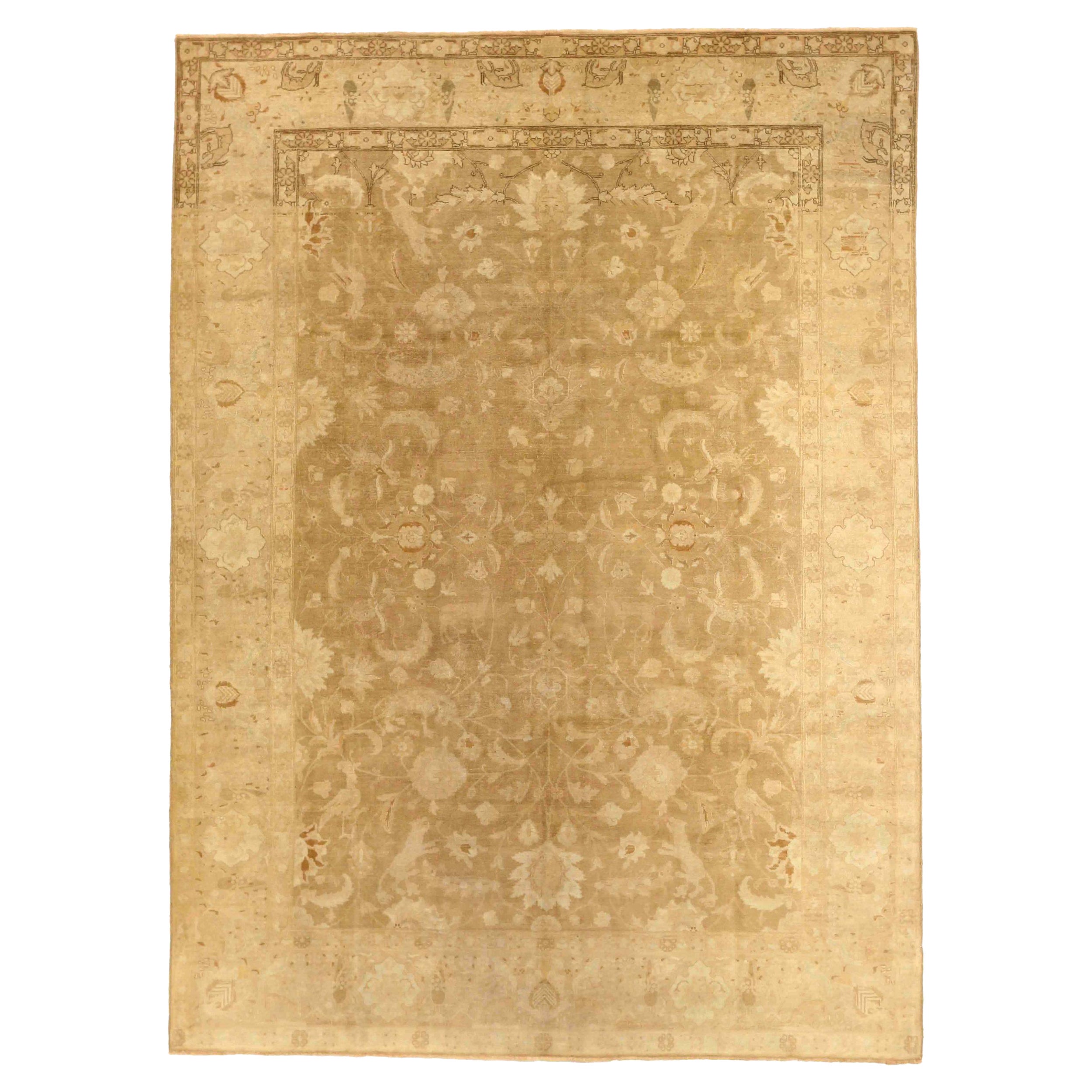 Tappeti persiani Khoi - Disegno in lana marrone avorio - 75865