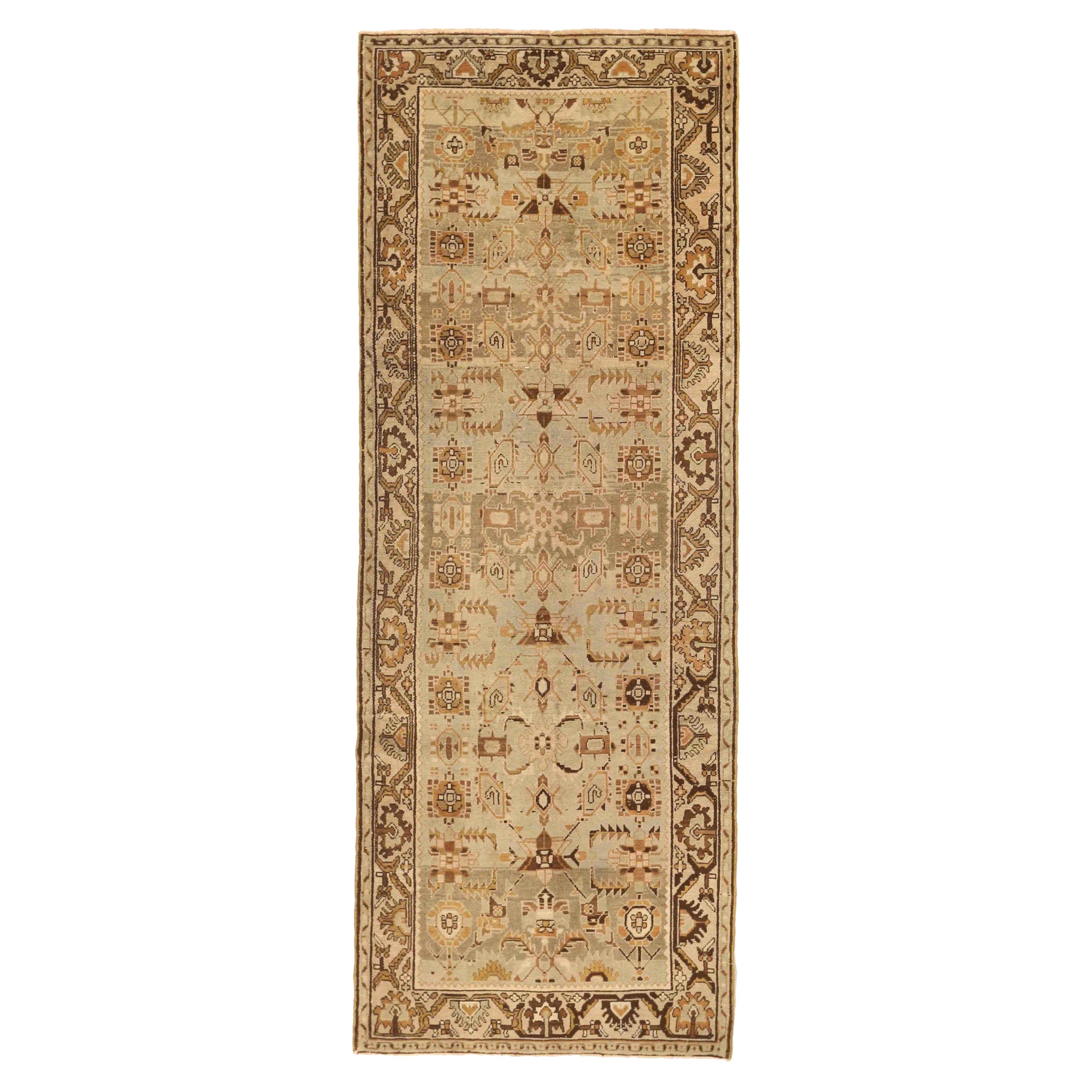 Alfombra Persa Malayer Small - Lana Marrón Marfil Taupe Design - 75830
