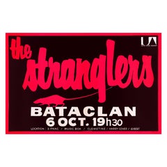 Poster originale del concerto degli Stranglers, Bataclan, Parigi, 1978