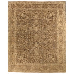 Persian Khoi Area Rugs - Wool Brown Ivory Design - 75872