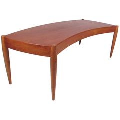Rare Mid-Century Curved Edge Cocktail Table by Johannes Andersen for Trensum 7
