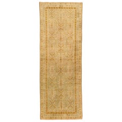 Alfombra Persa Malayer Pequeña - Lana Verde Marfil Diseño Amarillo - 75842