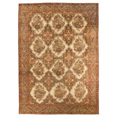 Tapis Persan Bakhtiari Over Size - Laine Brown Ivory Red Design - 75858