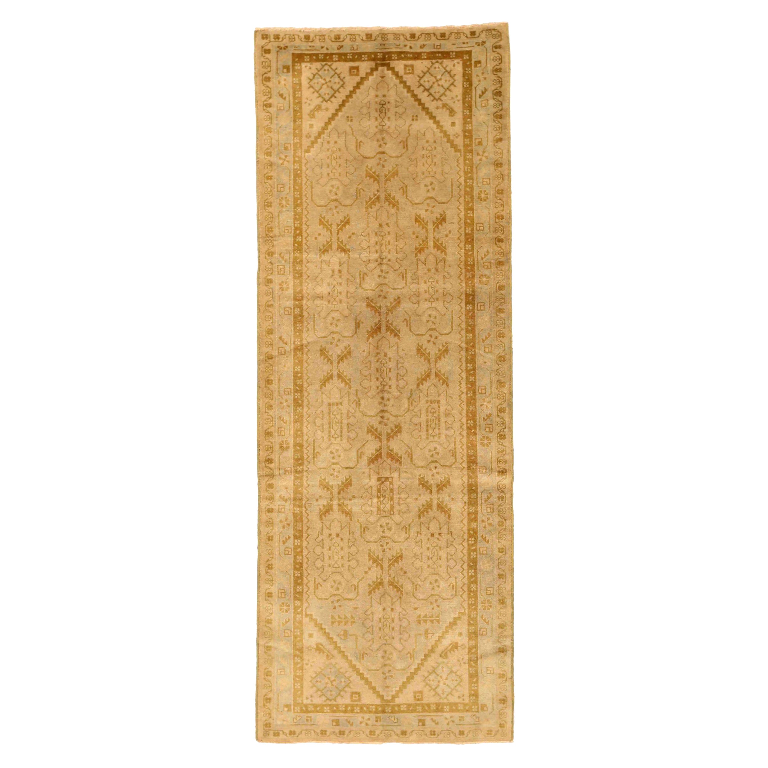 Tapis persan Malayer - Design en laine ivoire jaune et ivoire - 75773