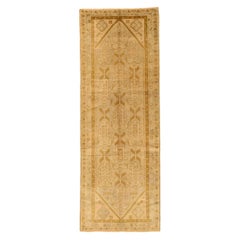 Persian Malayer Runner Rug - Wool Ivory Yellow Design - 75773