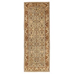 Alfombra Persa Malayer Small - Lana Marrón Marfil Taupe Design - 75780