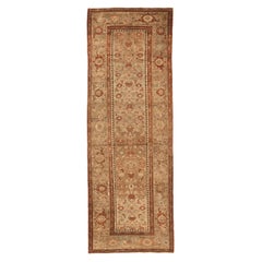 Tapis de course Persan Malayer - Laine Brown Ivory Red Design - 75760