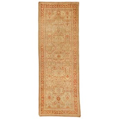 Tapis persan Mahal - Motif rouge ivoire et ivoire - 75789
