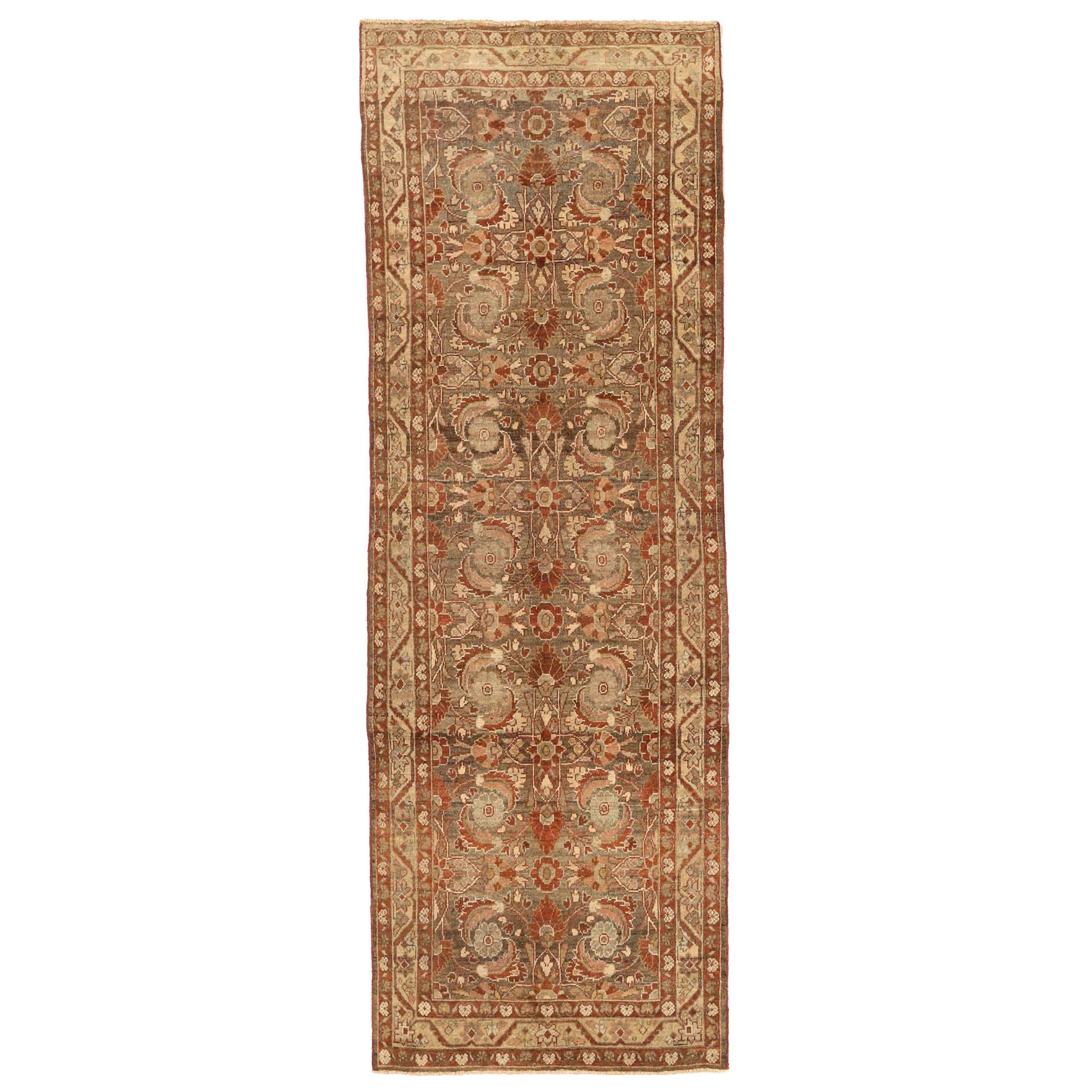 Tappeto Persiano Mahal - Lana Marrone Avorio Rosso - 75794