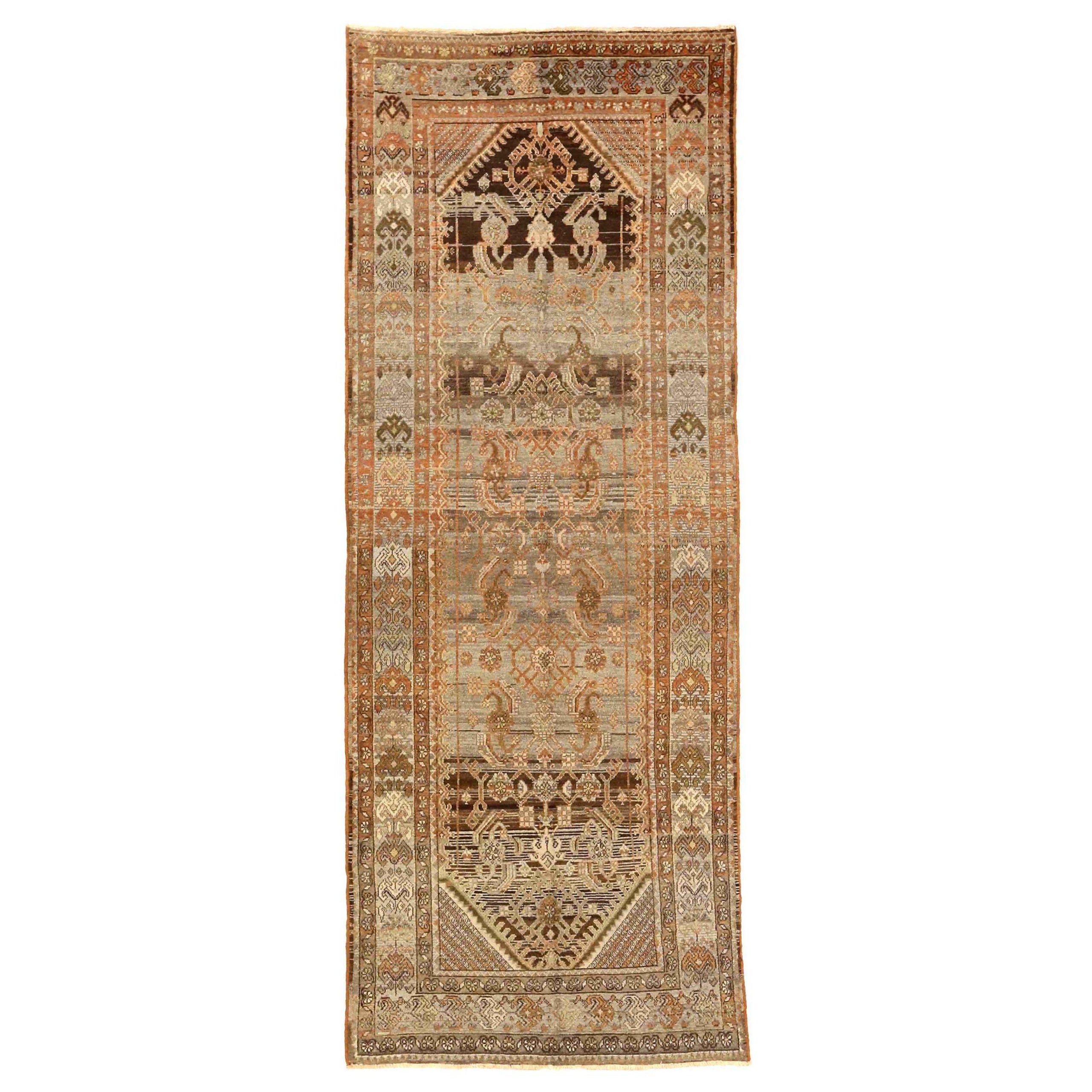 Alfombra Persa Shahsavan Small - Lana Marrón Marfil Rojo Design - 75800