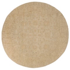 Afghanistan Täbris-Teppich (Round) - Wolle Elfenbein Taupe Design - 88051