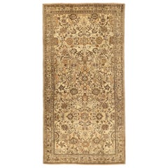 Tapis persan Hamadan - Laine Brown Ivory Orange Design - 75809