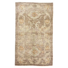 Tapis persan Oushak Small - Laine Brown Design Ivoire - 88119