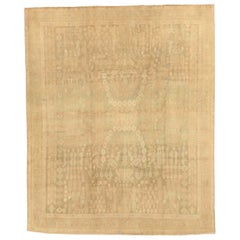 Persian Malayer Small Rug - Wool Ivory Pink Design - 75753