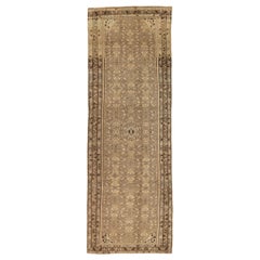 Tapis de course persan Hosseinabad - Laine Brown Ivoire Taupe - 75755
