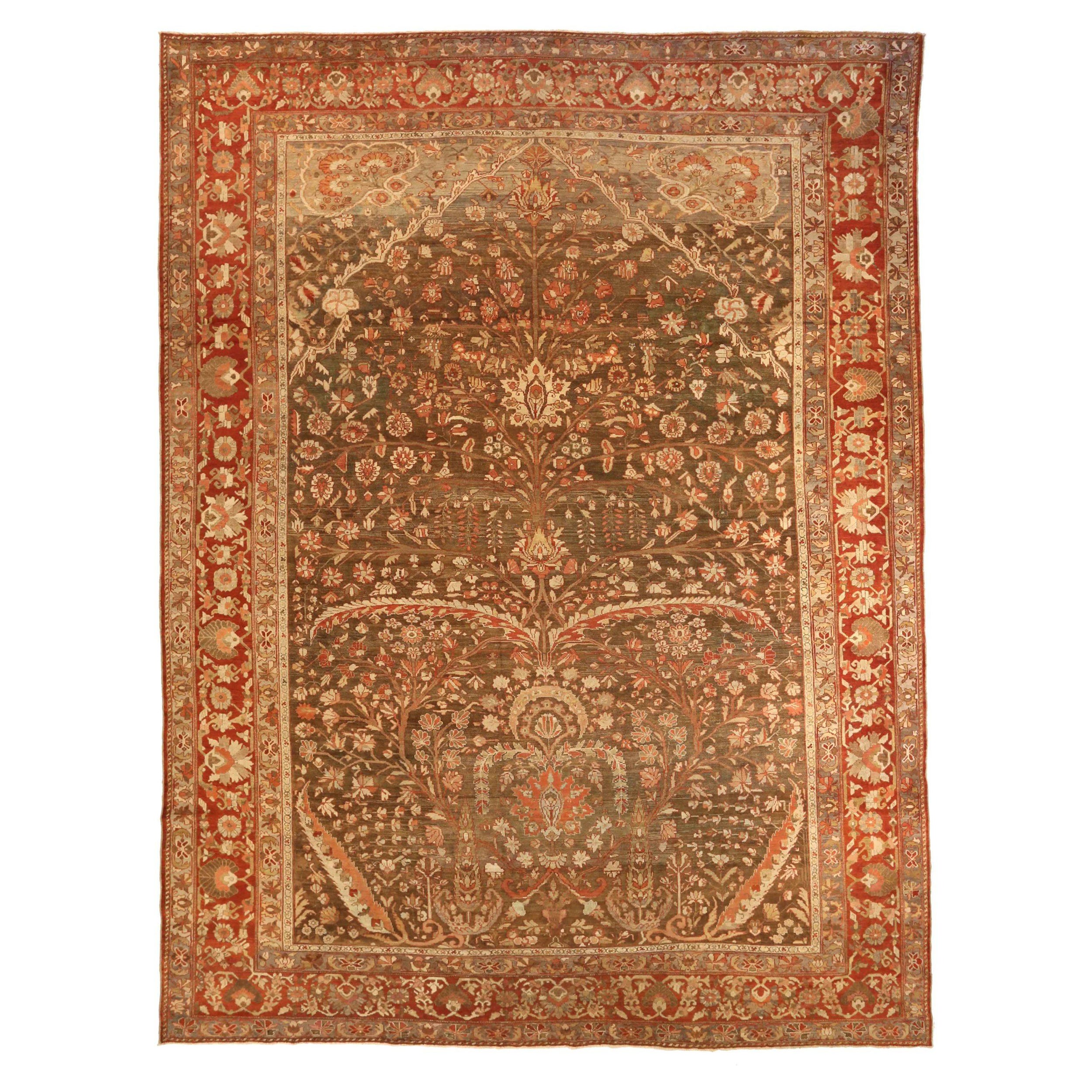 Tappeto persiano Bakhtiari - Lana Marrone Avorio Rosso - 75886