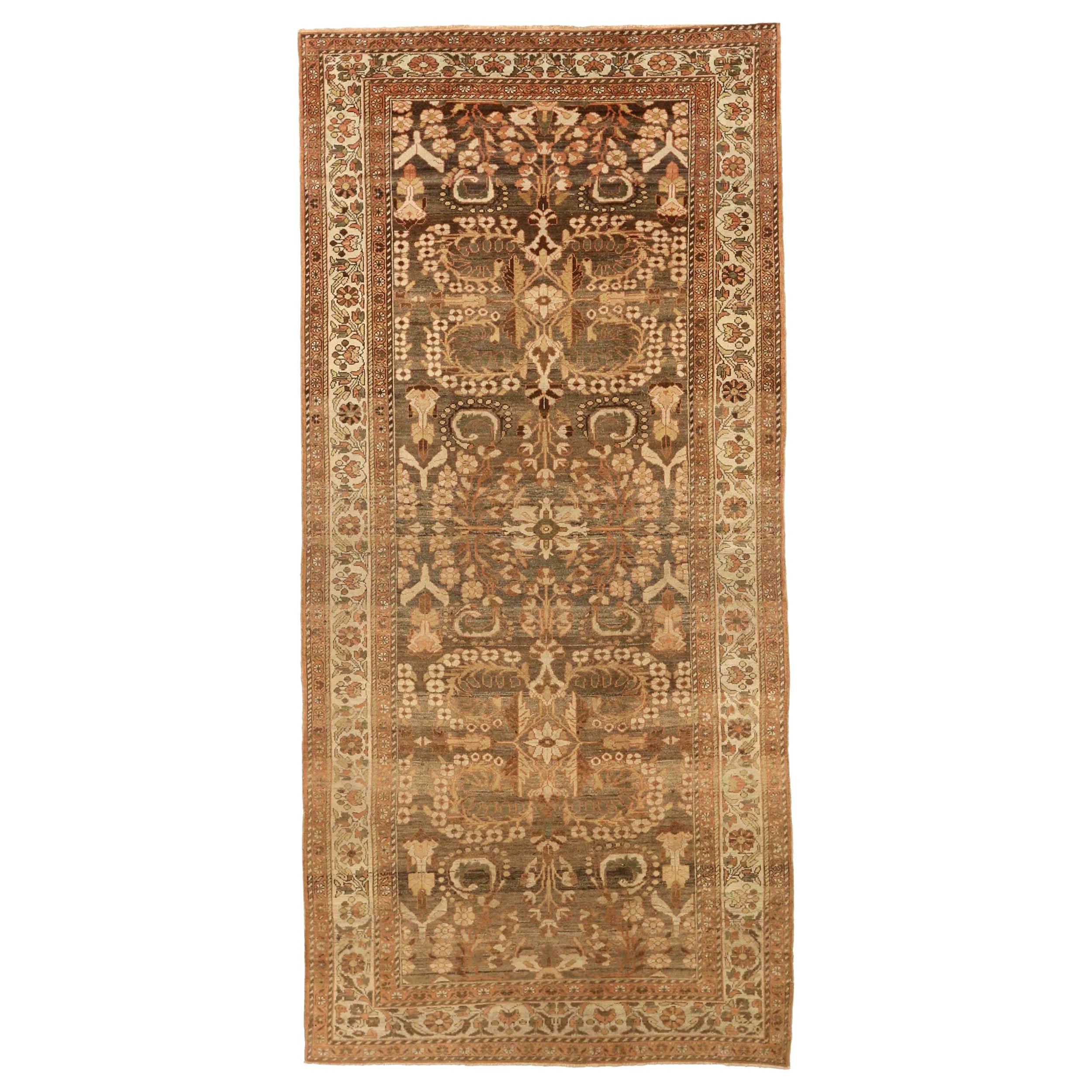 Persian Bakhtiari Area Rugs - Wool Brown Ivory Design - 75888