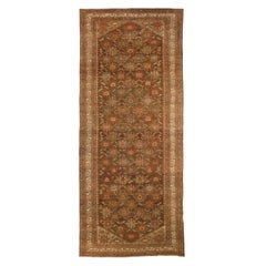 Tapis de sol Persan Malayer - Laine Brown Ivory Red Design - 75895
