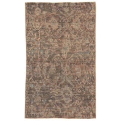 Persischer Oushak Small Teppich - Wolle Braun Elfenbein Design - 88141
