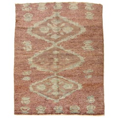 Persischer Oushak-Teppich - Wolle Elfenbeinrosa Design - 88147