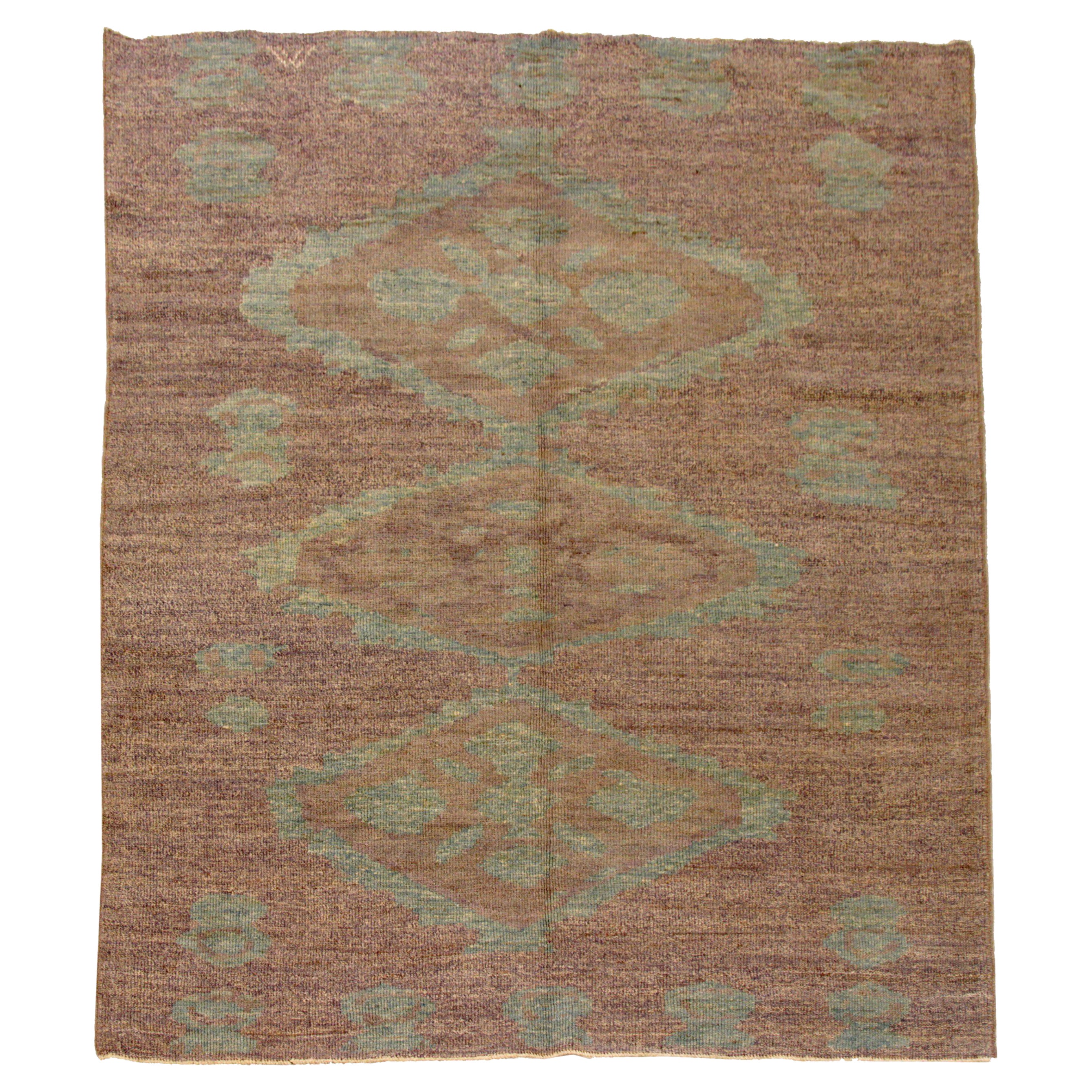 Persischer Oushak Small Teppich - Wolle Blau Brown Design - 88150