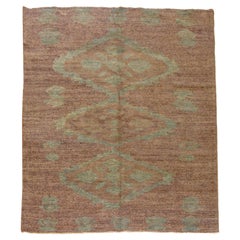Persischer Oushak Small Teppich - Wolle Blau Brown Design - 88150