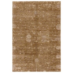 Persischer Oushak Small Teppich - Wolle Braun Elfenbein Design - 88162