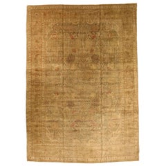 Persian Agra Over Size Rug - Wool Brown Ivory Red Design - 75936
