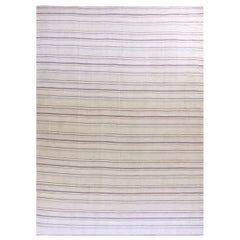 Persian Kilim Area Rugs - Wool Blue Ivory Design - 88217
