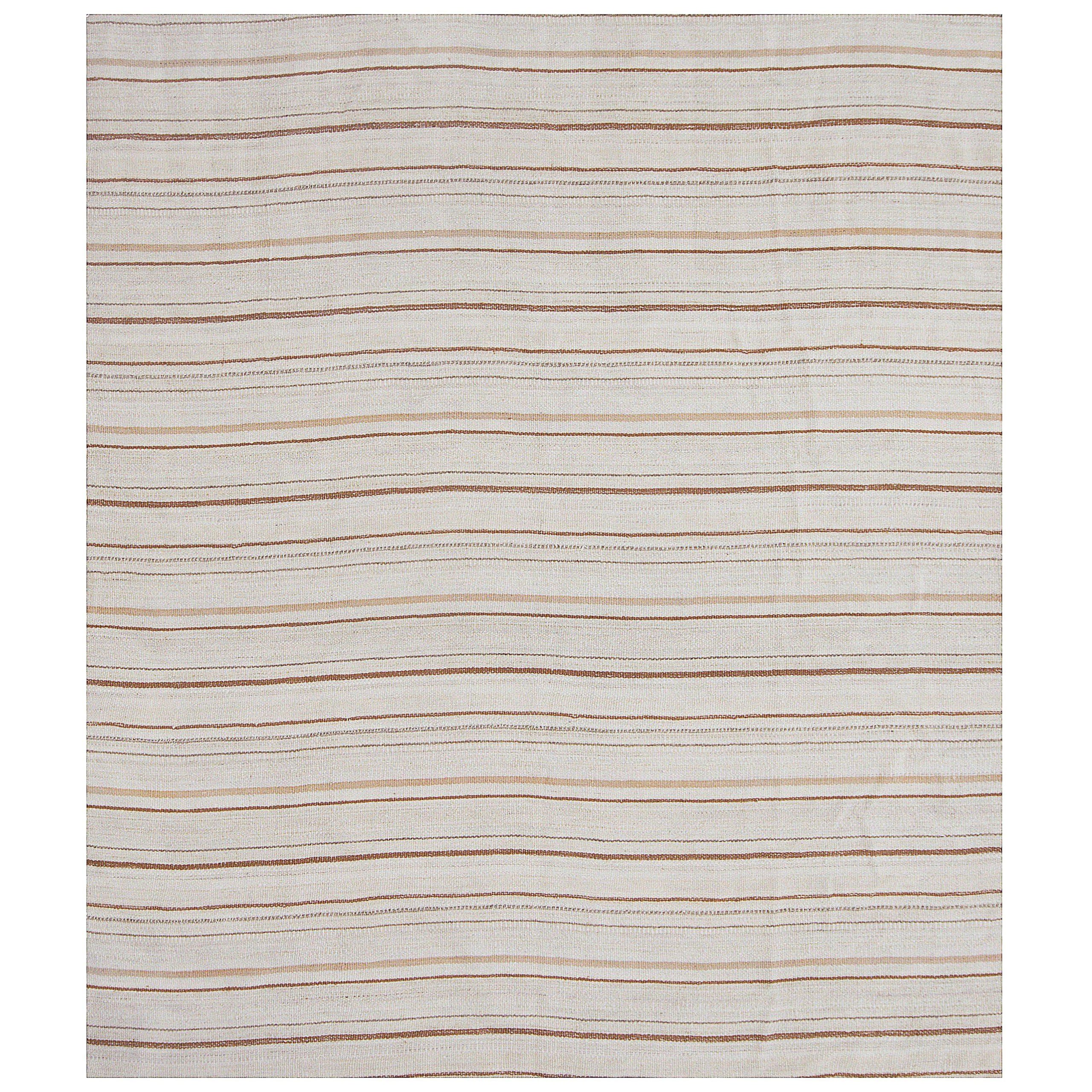 Tappeti persiani & Kilim - Disegno in lana marrone avorio - 88225