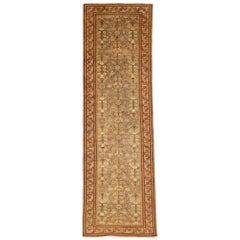 Tapis de course Persan Mahal - Laine Brown Gray Ivory Red Design - 75946