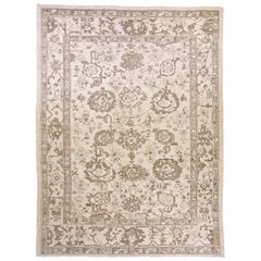 Persische Oushak Teppiche - Wolle Braun Elfenbein Design - 88178