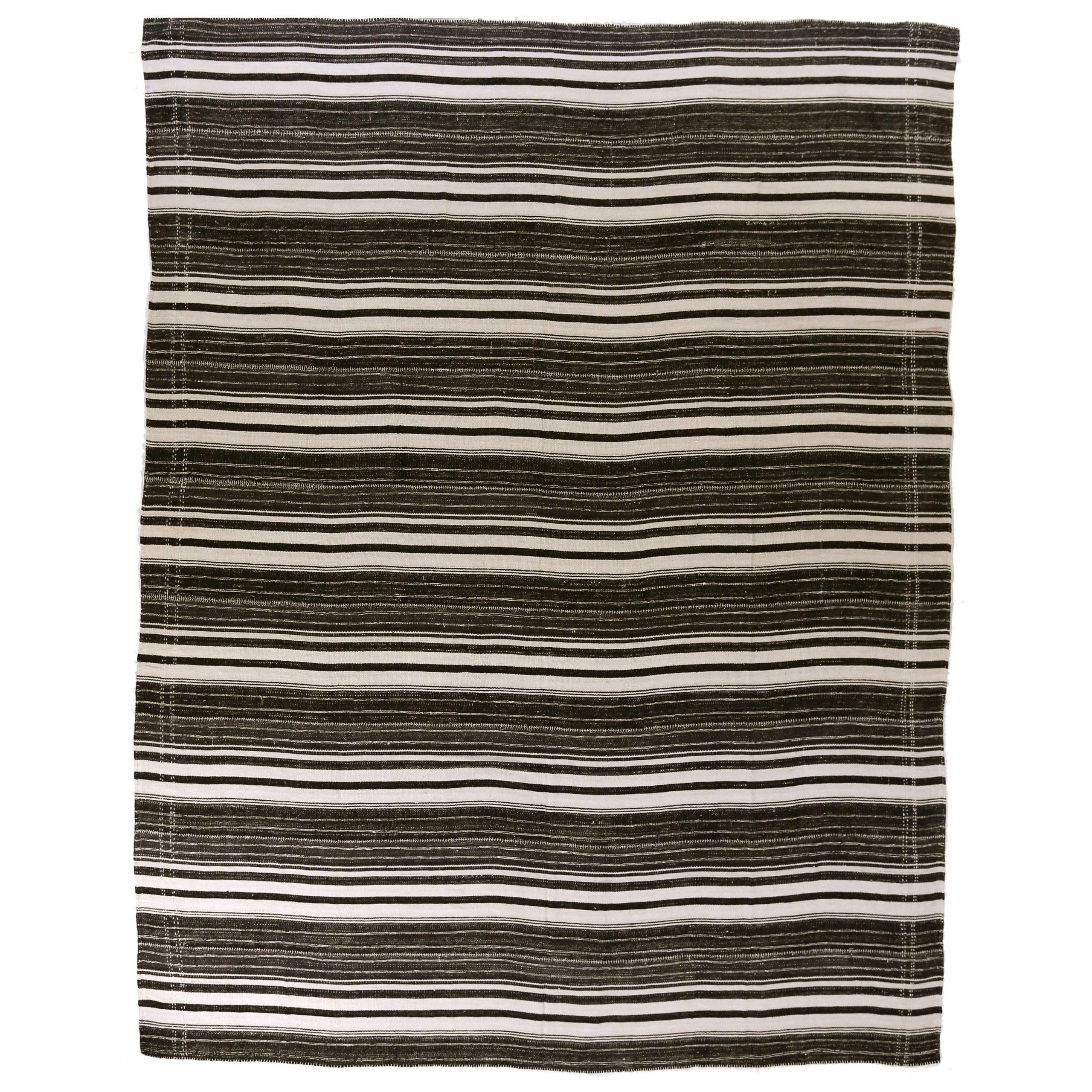 Persische Kilim Teppiche - Wolle Braun Elfenbein Design - 88201